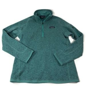 Patagonia Better Sweater 1/4 Zip Sz L Blue Womens